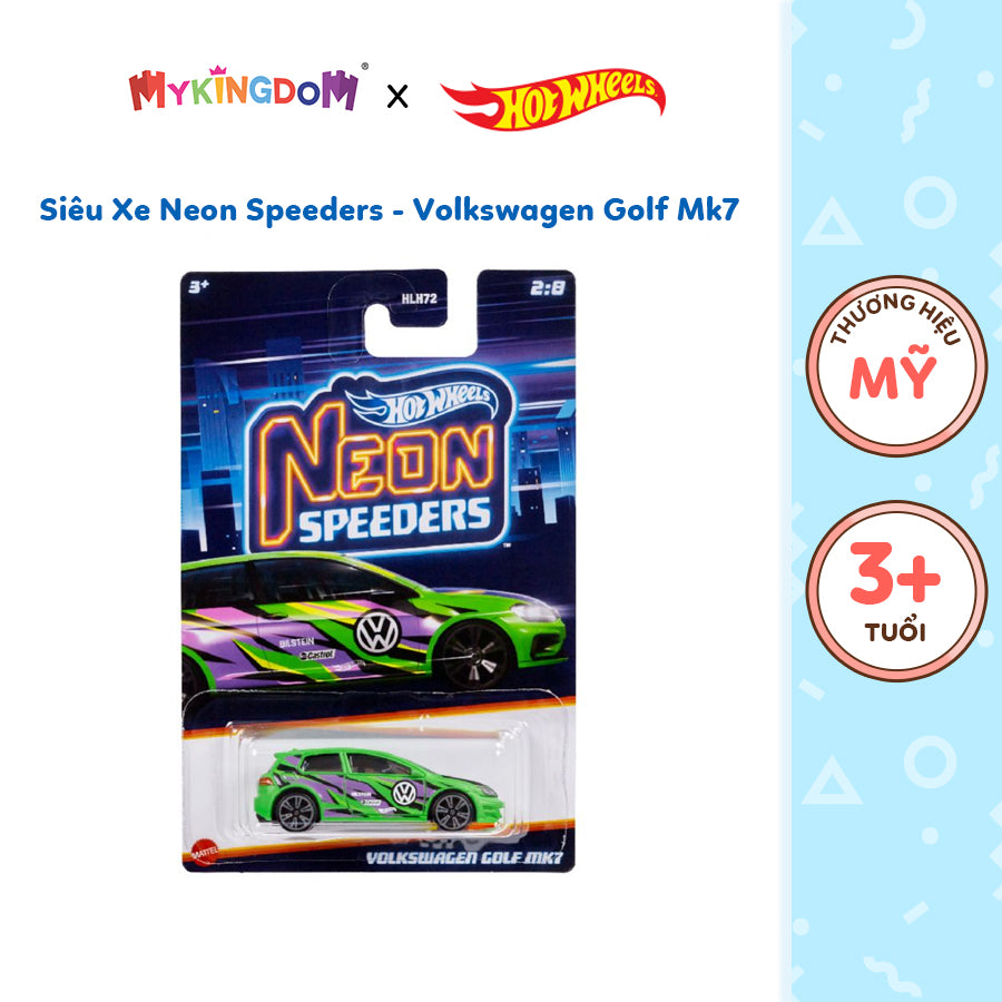 Siêu xe Neon Speeders - VOLKSWAGEN GOLF MK7 HOT WHEELS HLH72