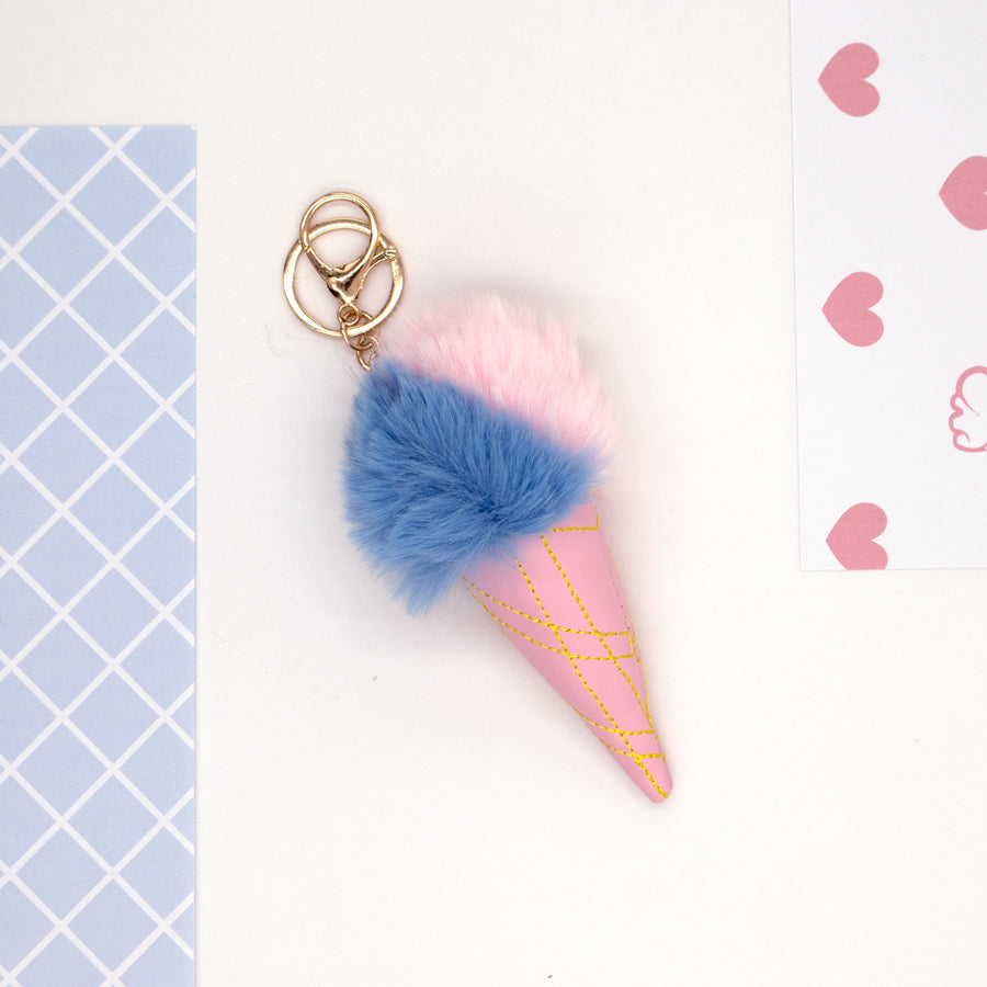 Pom Pom keychain - Sweety ice cream CLEVERHIPPO KCP2402