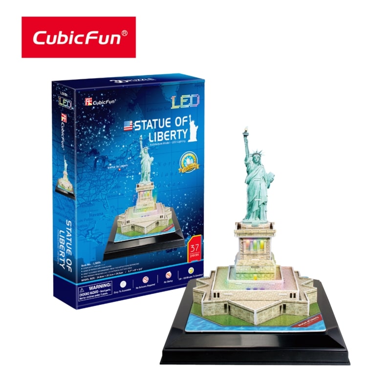 Đồ chơi trẻ em xếp hình 3D có đèn LED: Tượng nữ thần tự do PUZZLES L505H