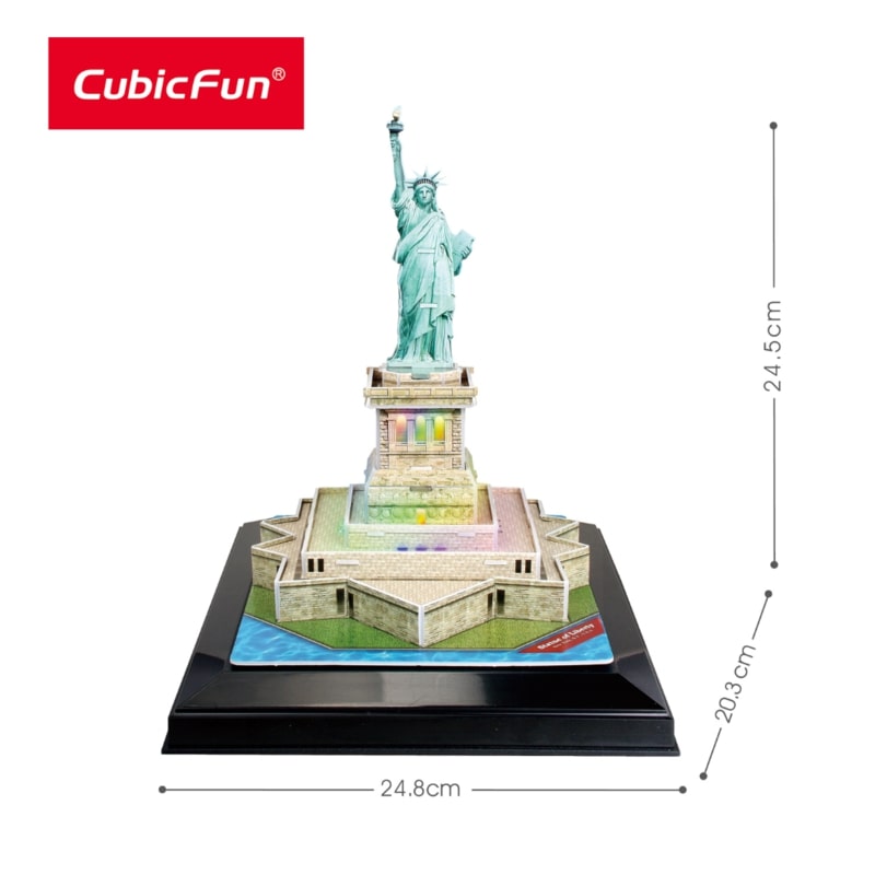 Đồ chơi trẻ em xếp hình 3D có đèn LED: Tượng nữ thần tự do PUZZLES L505H