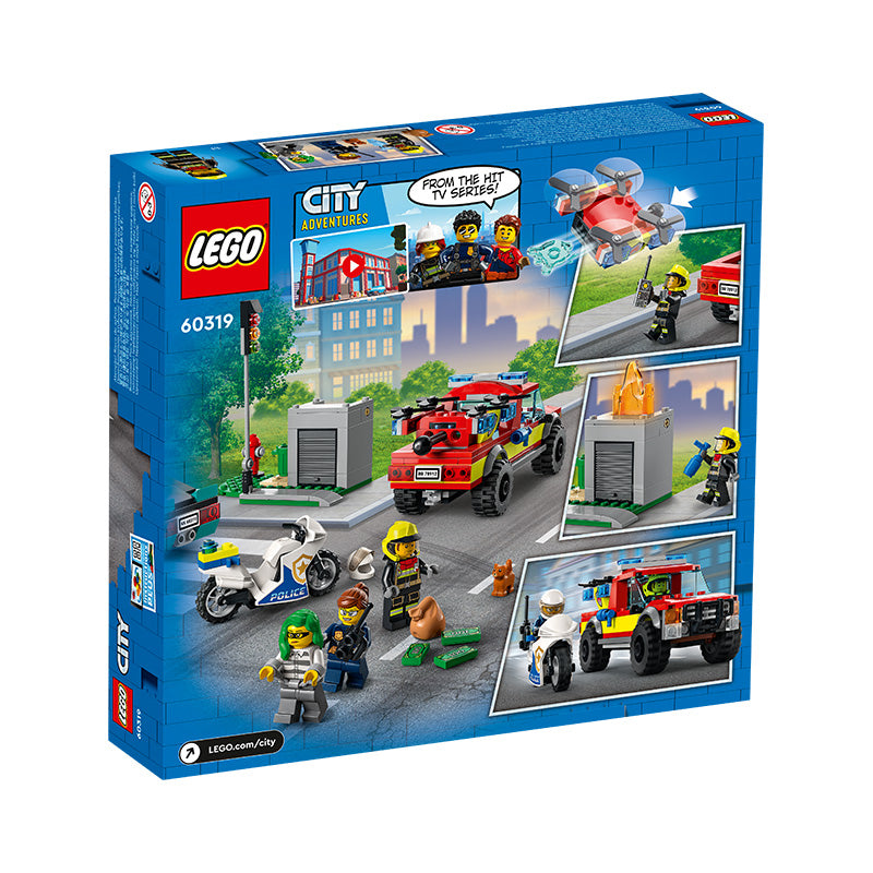 Đồ Chơi Lắp Ráp Xe Cứu Hỏa & Cảnh Sát Truy Bắt Tội Phạm LEGO CITY 60319