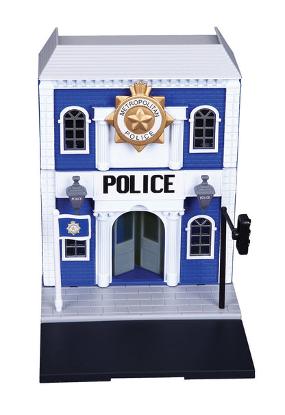 Bộ mô hình trạm cảnh sát và xe Bburago Land Rover