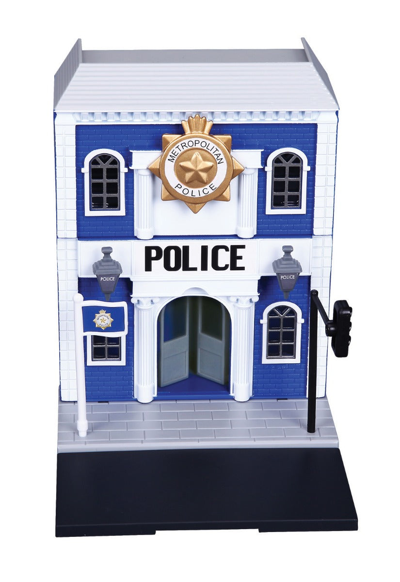 Bộ mô hình trạm cảnh sát và xe Bburago Land Rover MAISTO MT31500