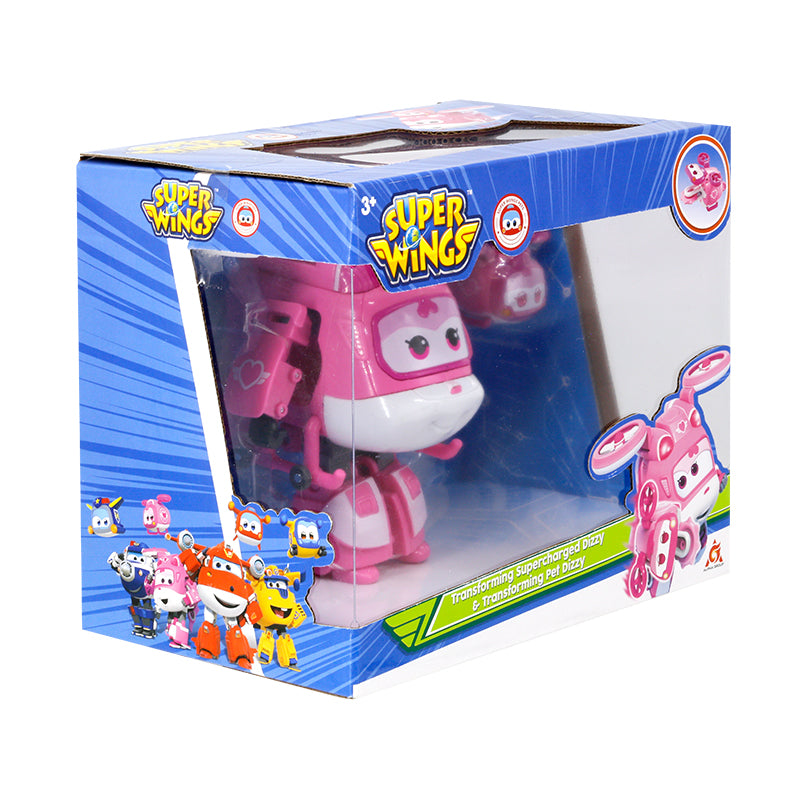 Robot Biến hình Cỡ lớn Dizzy Lốc Xoáy và thú cưng Dizzy SUPERWINGS YW750944