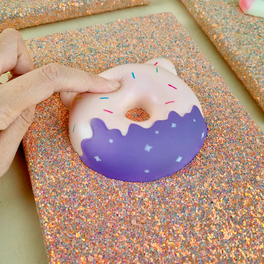 Bộ đồ dùng văn phòng phẩm - Glittery Donut Hồng CLEVERHIPPO NB1202