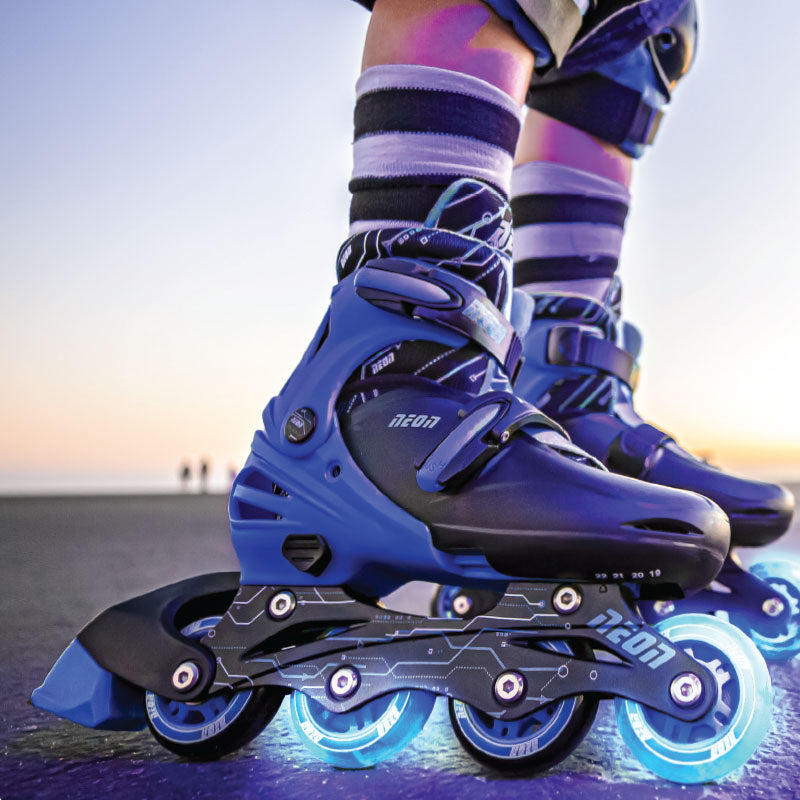 Neon Inline Yvolution Patin blue NT08B4-size 6-10 years old