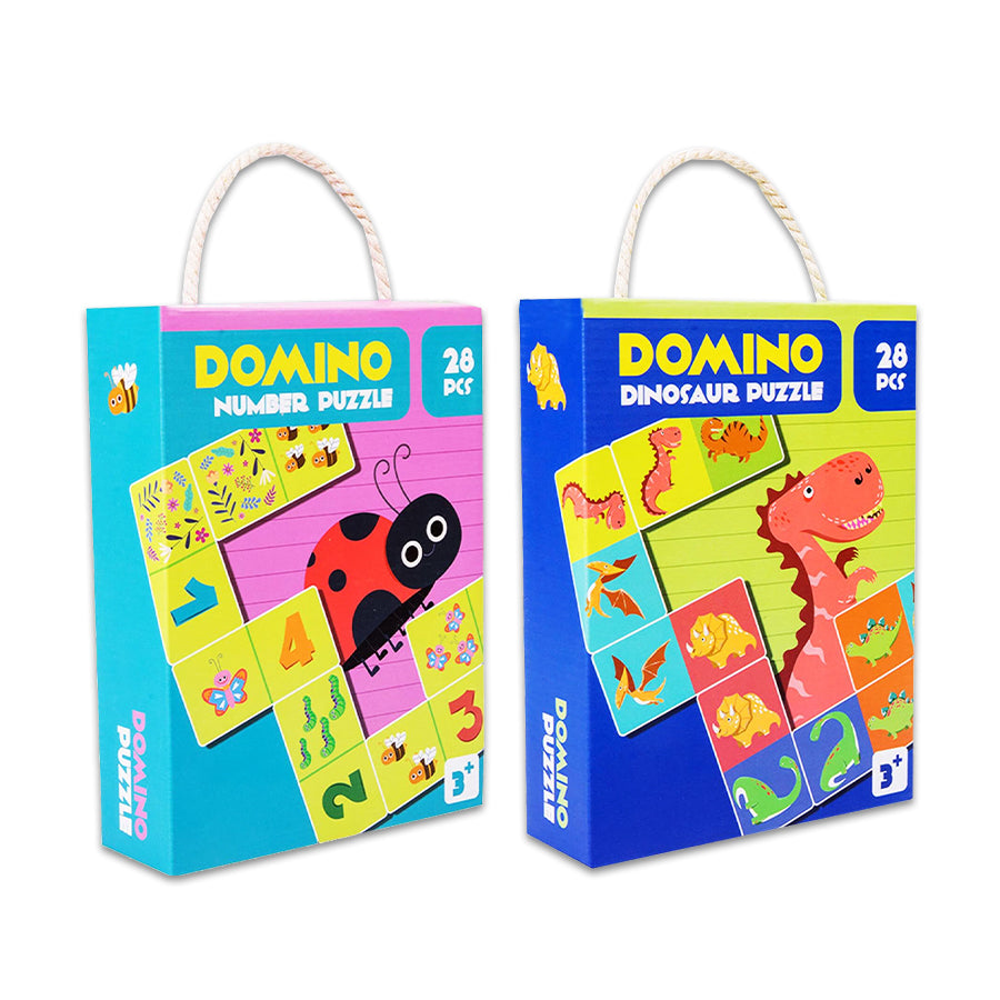 Đồ chơi Domino cho bé-Thế giới khủng long và chữ số PEEK A BOO PAB040D