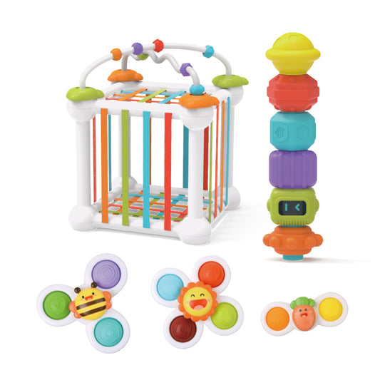 Colorful block and pinwheel toy PEEK A BOO PAB999