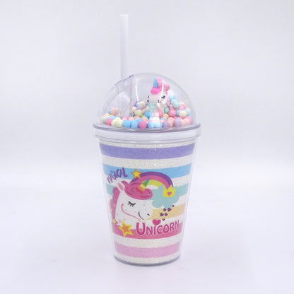 Clever Cup - Ly nhựa Rainbow Unicorn Hồng CLEVERHIPPO PCUP01