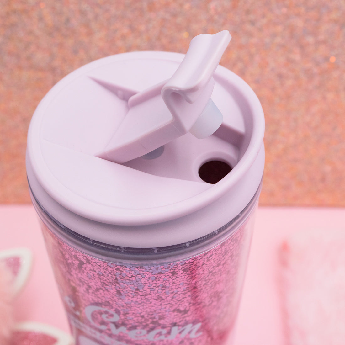 Clever Cup - Ly nhựa Sparkle Ice Cream Hồng CLEVERHIPPO PCUP02