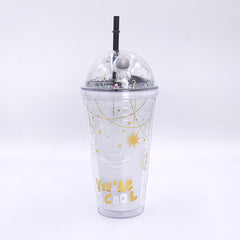 Clever Cup - Astronaut Galaxy White plastic cup CLEVERHIPPO PCUP04
