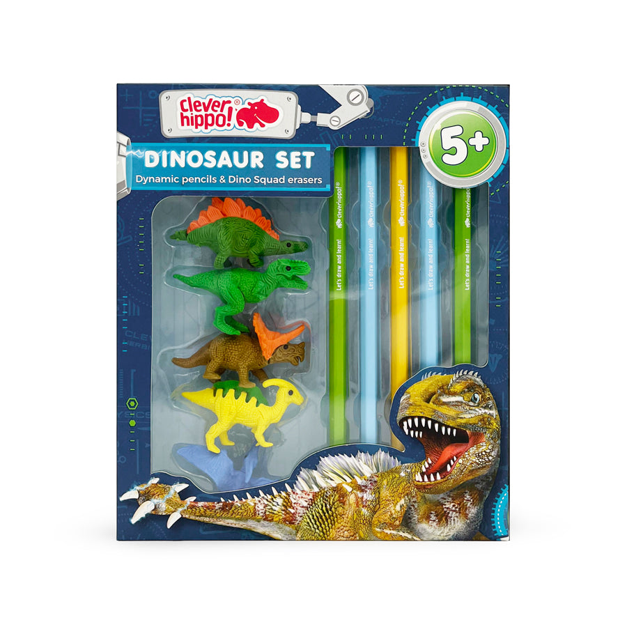 Combo Gôm Và Bút Chì Dino Lab Cleverhippo Ps02