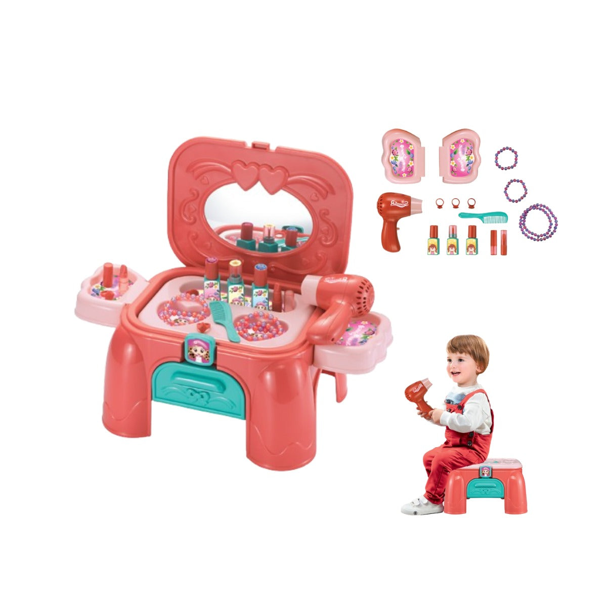 Bộ Trang Điểm Kiêm Ghế Ngồi Di Động Sweet Heart Sh0013