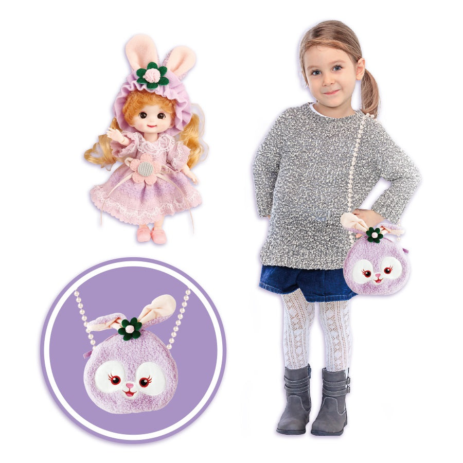 Bộ túi xách cùng búp bê tím mơ mộng SWEET HEART SH46