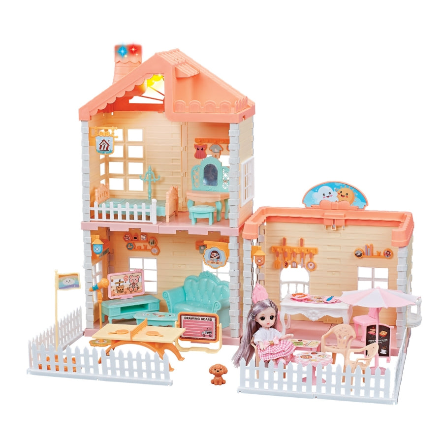 Bộ Ngôi Nhà Búp Bê Khổng Lồ Có Ống Khói Sweet Heart Sh668-39a