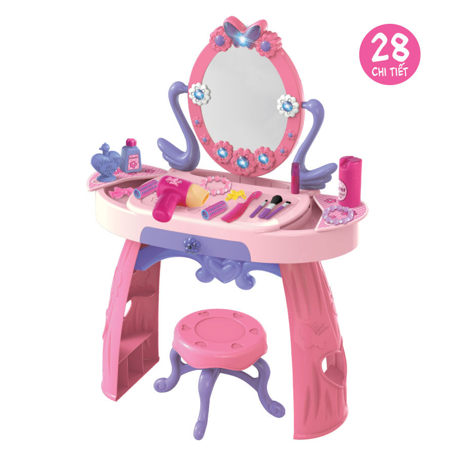 Bộ bàn ghế trang điểm hồng đáng yêu SWEET HEART SH8302