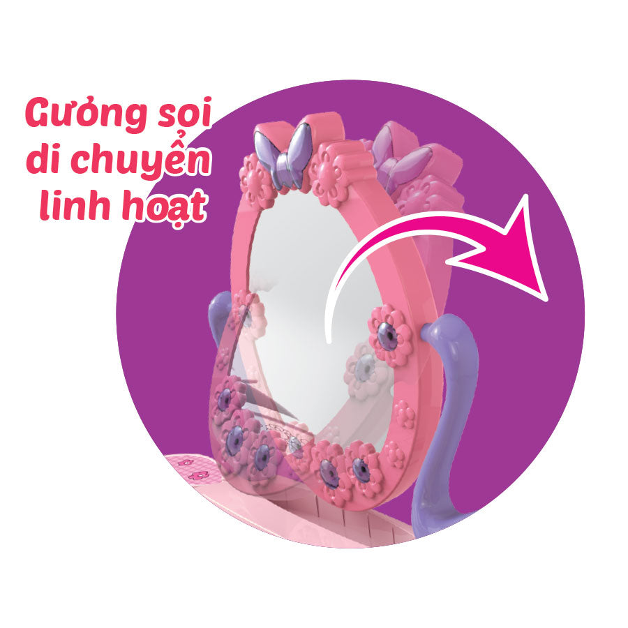 Bộ bàn ghế trang điểm hồng đáng yêu SWEET HEART SH8302