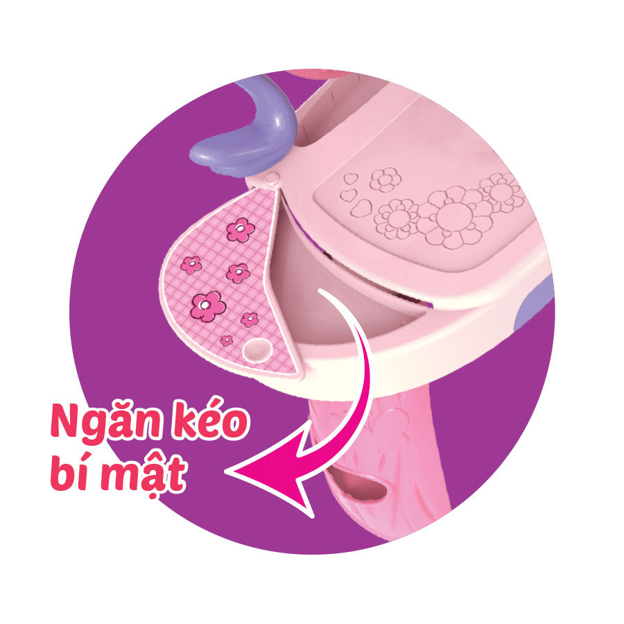 Bộ bàn ghế trang điểm hồng đáng yêu SWEET HEART SH8302