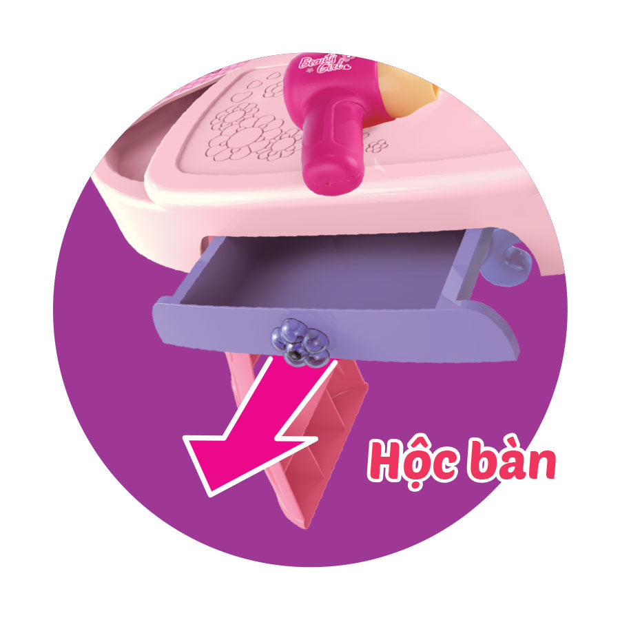 Bộ bàn ghế trang điểm hồng đáng yêu SWEET HEART SH8302