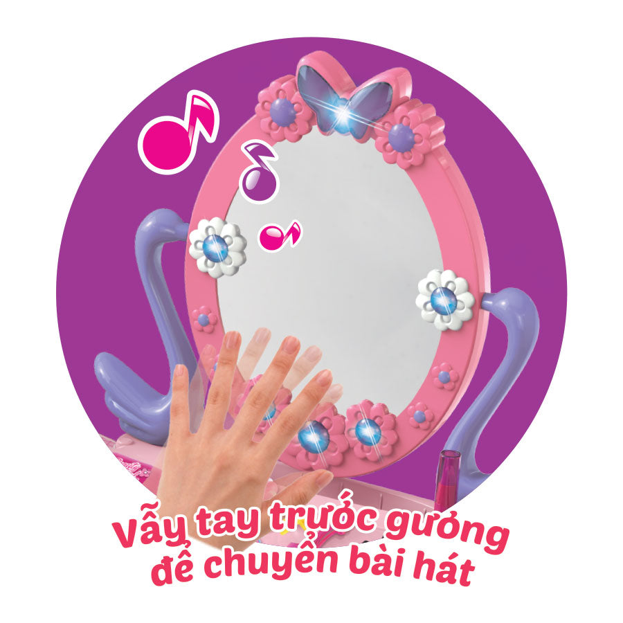 Bộ bàn ghế trang điểm hồng đáng yêu SWEET HEART SH8302