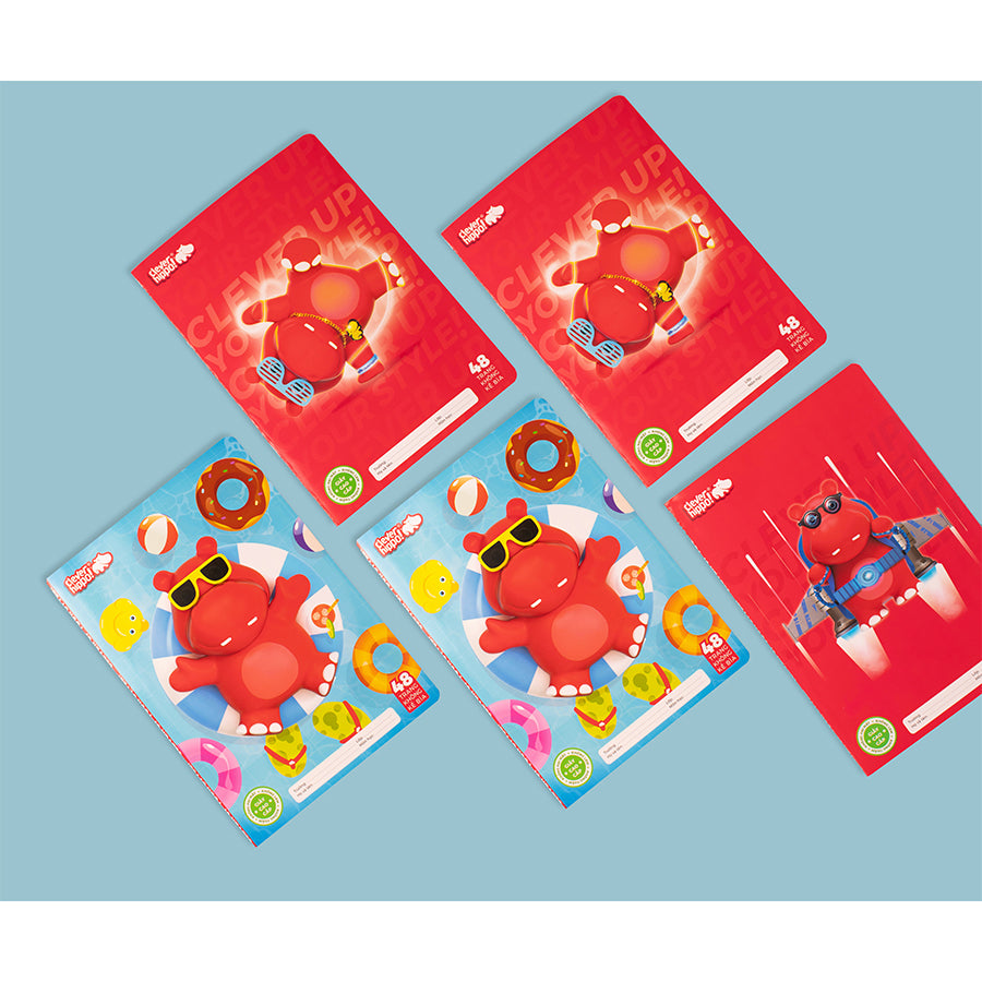 Lô 5 Quyển Vở 4 Ô Ly 48 Trang Clever Hippo Cleverhippo V014805