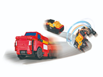 Transracers - Xe xúc xẻng biến hình Xe cứu hỏa