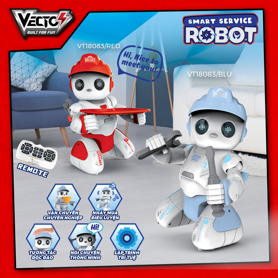 Chú robot quản gia thông thái (đỏ) VECTO VT18083