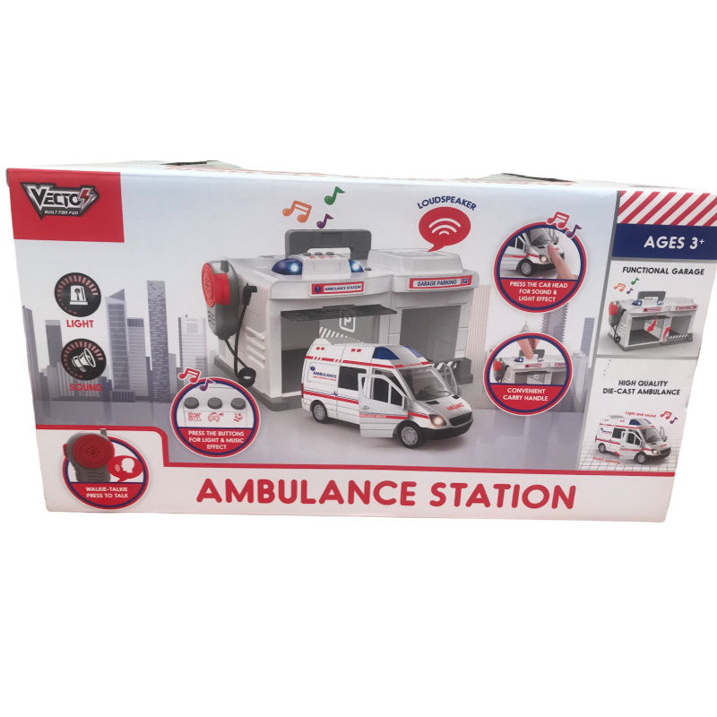 Bộ đồ chơi trạm cấp cứu có bộ đàm, đèn và âm thanh VECTO VT557