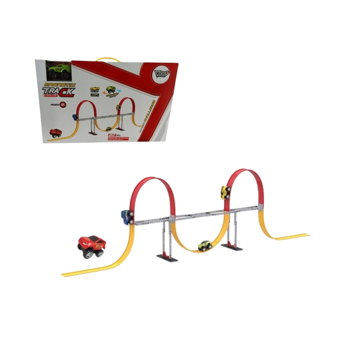 Đồ Chơi Lắp Ráp Đường Ray Dẻo Và Xe Trớn Nam Châm Vecto Vt679604