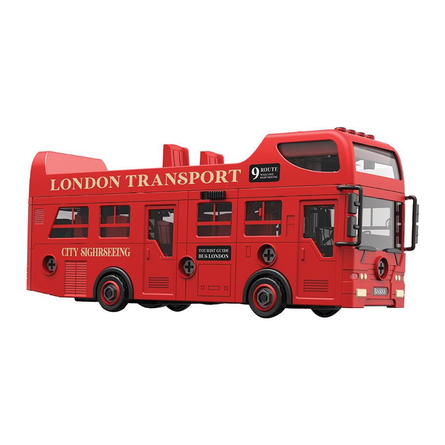 Đồ Chơi Lắp Ráp VECTO DIY Xe Buýt London Có Đèn Và Âm Thanh VECTO VT9099B