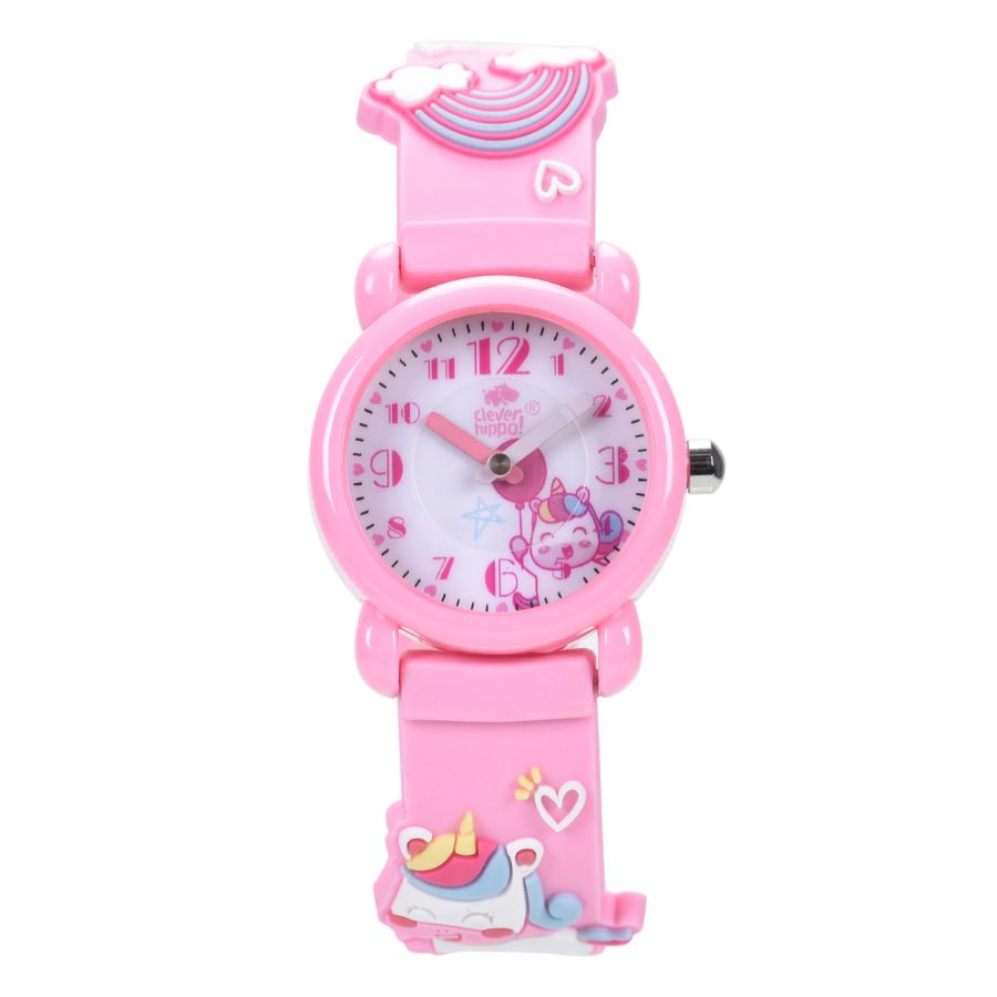 Đồng hồ Clever Watch - Rainbow Unicorn Hồng CLEVERHIPPO WG009