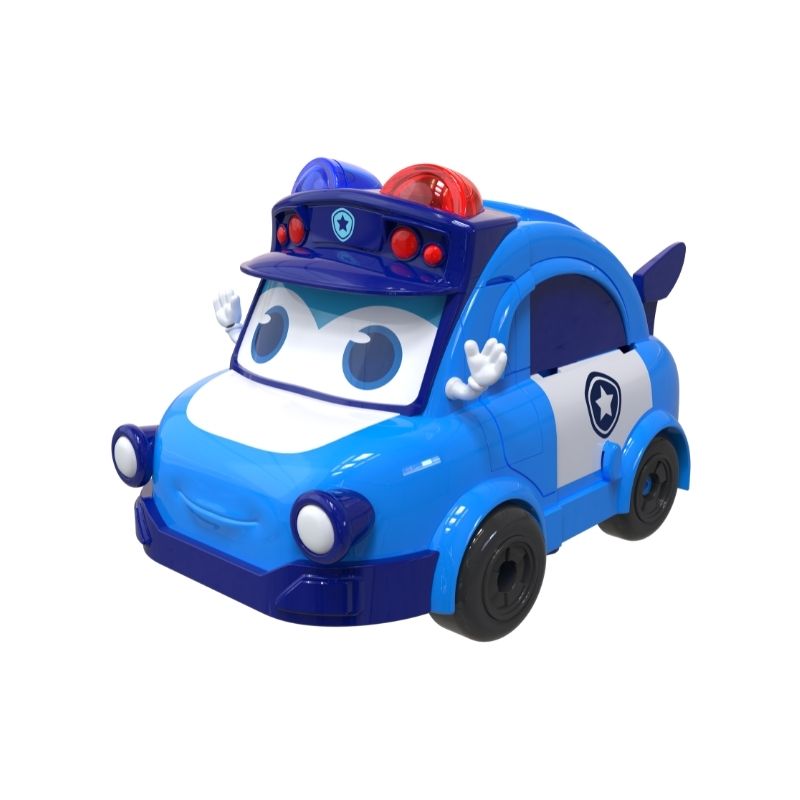 Robot Biến Hình Có Đèn Và Âm Thanh Cảnh Sát Gogo Justin GOGO BUS YS3041C