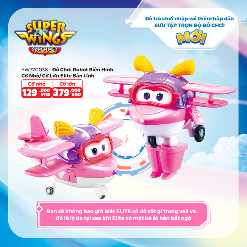 Đồ Chơi Robot Biến Hình Cỡ Nhỏ Ellie Bản Lĩnh SUPERWINGS YW770038