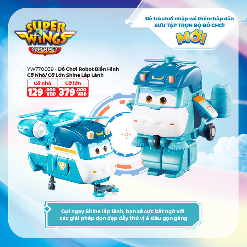 SUPERWINGS Shine Large Transformer Robot Toy YW770239