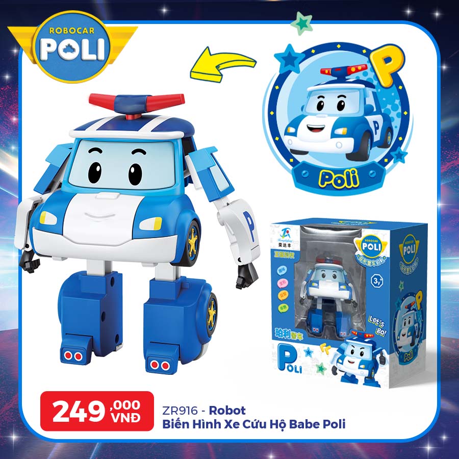 Robot biến hình xe cảnh sát Babe Poli ROBOCAR POLI ZR916