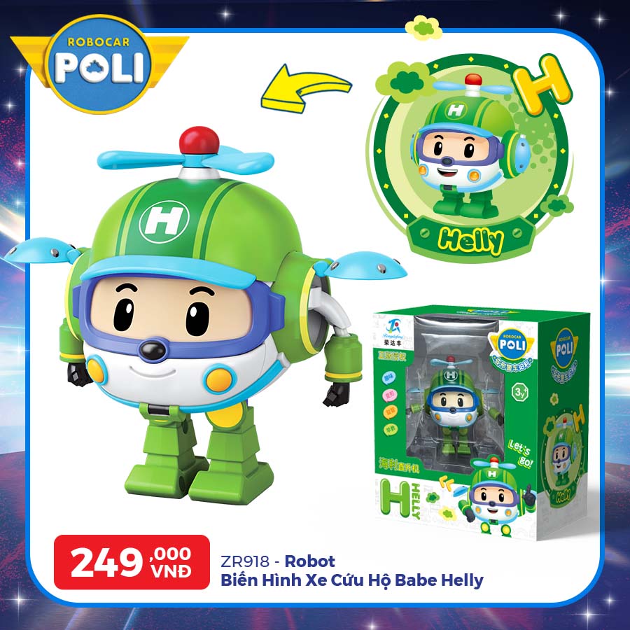 Robot biến hình máy bay cứu hộ Babe Helly ROBOCAR POLI ZR918